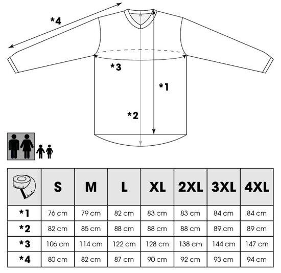 veľkosti element pánsky dres