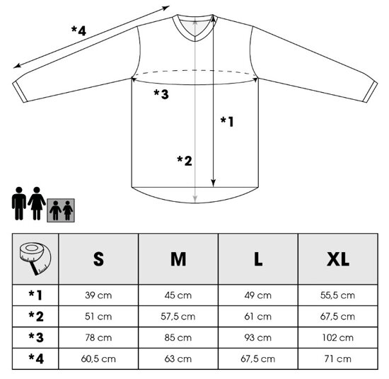 veľkosti element dres detský