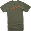 Tričko ALPINESTARS Ageless zeleno oranžové
