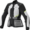Bunda ALPINESTARS Stella Andes Air Drystar svetlosivo tmavosivo žltá fluo
