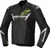 Kožená bunda ALPINESTARS Faster V3 Airflow čierno bielo žltá fluo 
