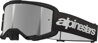Okuliare ALPINESTARS Vision 3 Wordmark čierne zrkadlové sklíčko strieborné