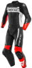 Kožená kombinéza DAINESE Mistel 2-dielna čierno bielo lávovo červená