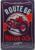 Parkovacia tabuľka ROUTE 66 Motor Oil