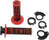 Rukoväte ODI Emig Racing V2 Half Waffle čierno červené