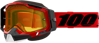 Okuliare 100 PERCENT Racecraft 2 Snowmobile Red snežné žlté sklíčko