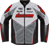 Bunda ICON Hooligan Ultrabolt červeno sivo čierna 