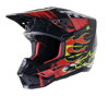 Prilba ALPINESTARS S-M5 Rash čierno červená lesklá 