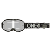 Okuliare ONEAL B-10 Solid čierne so strieborným zrkadlovým sklíčkom
