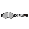 Okuliare ONEAL B-10 Attack čierno biele so strieborným zrkadlovým sklíčkom detské