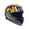 Prilba AGV K3 Birdy 2.0 sivo žlto červená lesklá