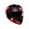 Prilba AGV K3 Striga čierno sivo červená