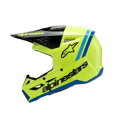 Prilba ALPINESTARS S-M3 Radium čierno modré žltá lesklá detská   
