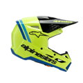 Prilba ALPINESTARS S-M3 Radium čierno modré žltá lesklá detská   
