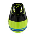 Prilba ALPINESTARS S-M3 Radium čierno modré žltá lesklá detská   