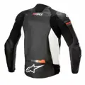 Kožená bunda ALPINESTARS GP Force Airflow čierno bielo červená fluo