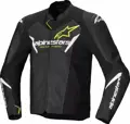Kožená bunda ALPINESTARS Faster V3 Airflow čierno bielo žltá fluo 