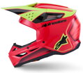 Prilba ALPINESTARS S-M3 Fray červeno žlto fluo čierna lesklá