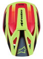 Prilba ALPINESTARS S-M3 Fray červeno žlto fluo čierna lesklá