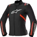 Bunda ALPINESTARS Stella T-SPS V2 WP čierno bielo červená fluo 