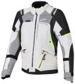 Dámska bunda ALPINESTARS Stella V4 Drystar svetlosivo tmavosivo čierno žltá fluo