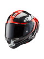 Prilba ALPINESTARS Supertech R10 karbónovo červeno fluo biela