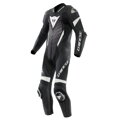 Kožená kombinéza DAINESE Laguna Seca 6 1-dielna perforovaná čierno bielo antracitová