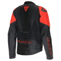 Kožená bunda DAINESE Racing 5 čierno červená fluo