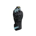 Kožené rukavice DAINESE Fiero Metal čierno tyrkysovo žlté fluo