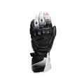 Kožené rukavice DAINESE Fiero Metal čierno bielo červené fluo