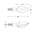 BARRACUDA LED smerovky mini VIPER čierne krátke