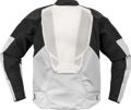 Kožená bunda ICON Overlord3 bielo čierna