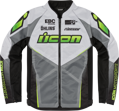 Bunda ICON Hooligan Ultrabolt bielo sivo čierna 