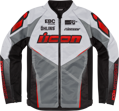 Bunda ICON Hooligan Ultrabolt červeno sivo čierna 