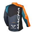 Enduro bunda MACNA Crest oranžovo sivo modrá