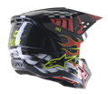 Prilba ALPINESTARS S-M5 Rash čierno červená lesklá 