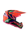 Prilba ALPINESTARS S-M3 Deegan oranžovo fialovo ružová fluo lesklá detská   
