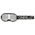 Okuliare ONEAL B-10 Solid čierne so strieborným zrkadlovým sklíčkom
