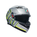 Prilba AGV K3 Fortify sivo čierno žltá fluo lesklá