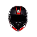 Prilba AGV K3 Striga čierno sivo červená 