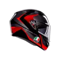 Prilba AGV K3 Striga čierno sivo červená 