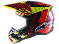 Prilba ALPINESTARS S-M5 Solar Flare žlto červeno čierna 