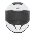 biela vyklopna moto prilba