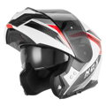 Vyklápacia prilba NOX N968 Shift bielo červená