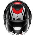 Prilba SHARK Oxo Rydger čierno strieborno červená KSR
