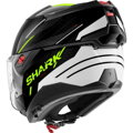 Prilba SHARK Oxo Rydger čierno bielo žltá fluo KWY