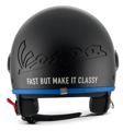 Otvorená prilba VESPA Dec čierna