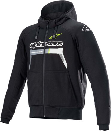 Mikina ALPINESTARS Chrome Ignition čierno žltá fluo 