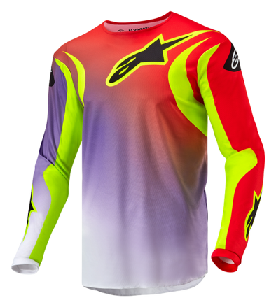 Dres ALPINESTARS Fluid Lucent bielo červeno žltý