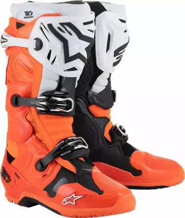 Čižmy ALPINESTARS Tech 10 Enduro čierno bielo oranžové fluo 